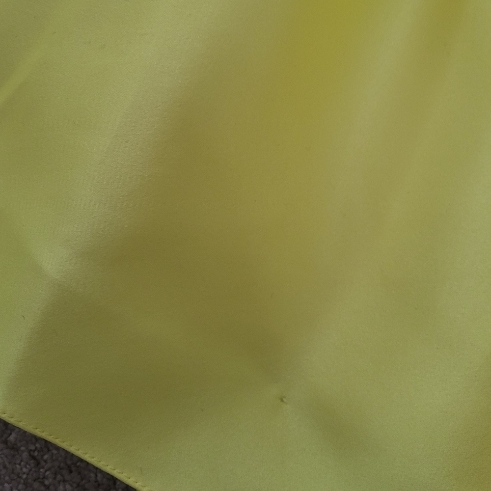Vienna Prom A Line V Neck Dress w Pleated Full Skirt, Mesh Insert, Several Flaws - Picture 14 of 16